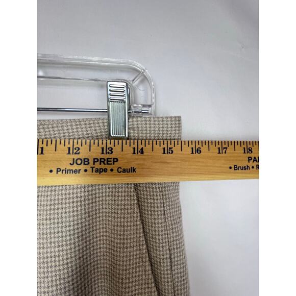 Zara Women's Size 30 Cream Houndstooth Print Dress Flannel Trouser - Picture 4 of 8
